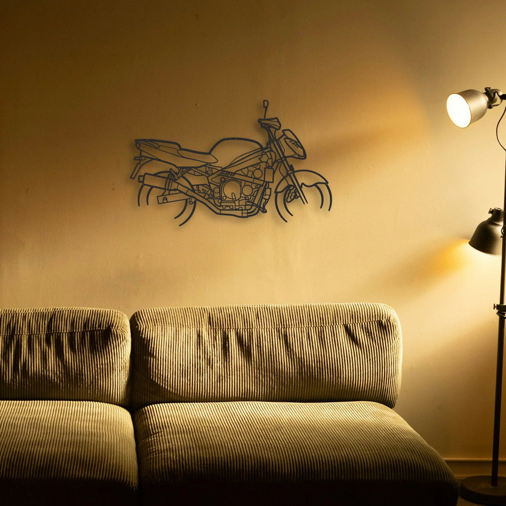 1998 Kawasaki ZX6R G1 Classic Motorcycle Silhouette Metal Wall Art - Tinvibe