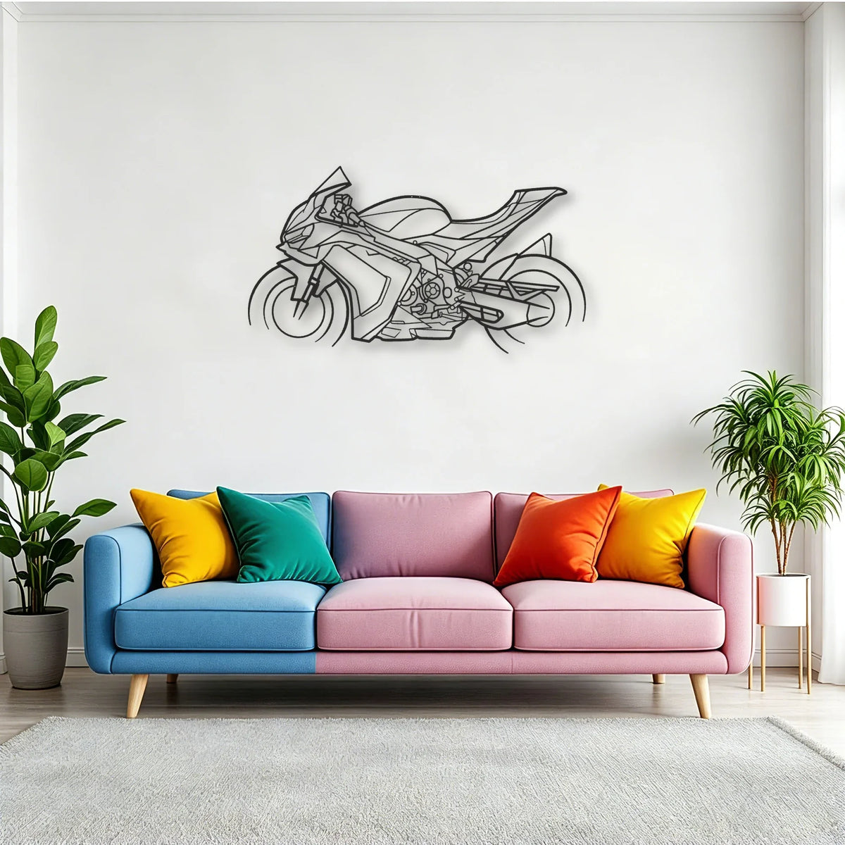 2025 Aprilia RSV4 Classic Motorcycle Silhouette Metal Wall Art - Tinvibe