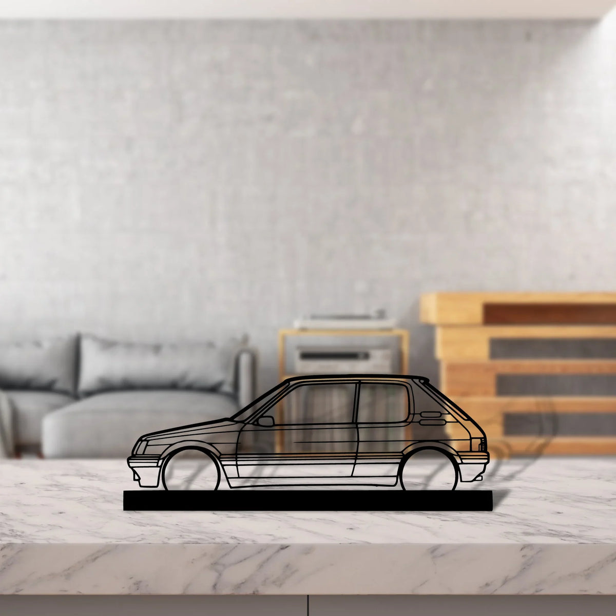 205-gti Silhouette Metal Art Stand - Tinvibe
