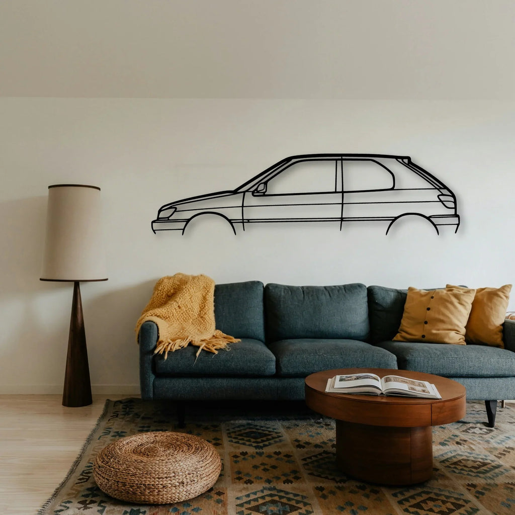 306 GTI 1998 Classic Silhouette Metal Wall Art - Tinvibe