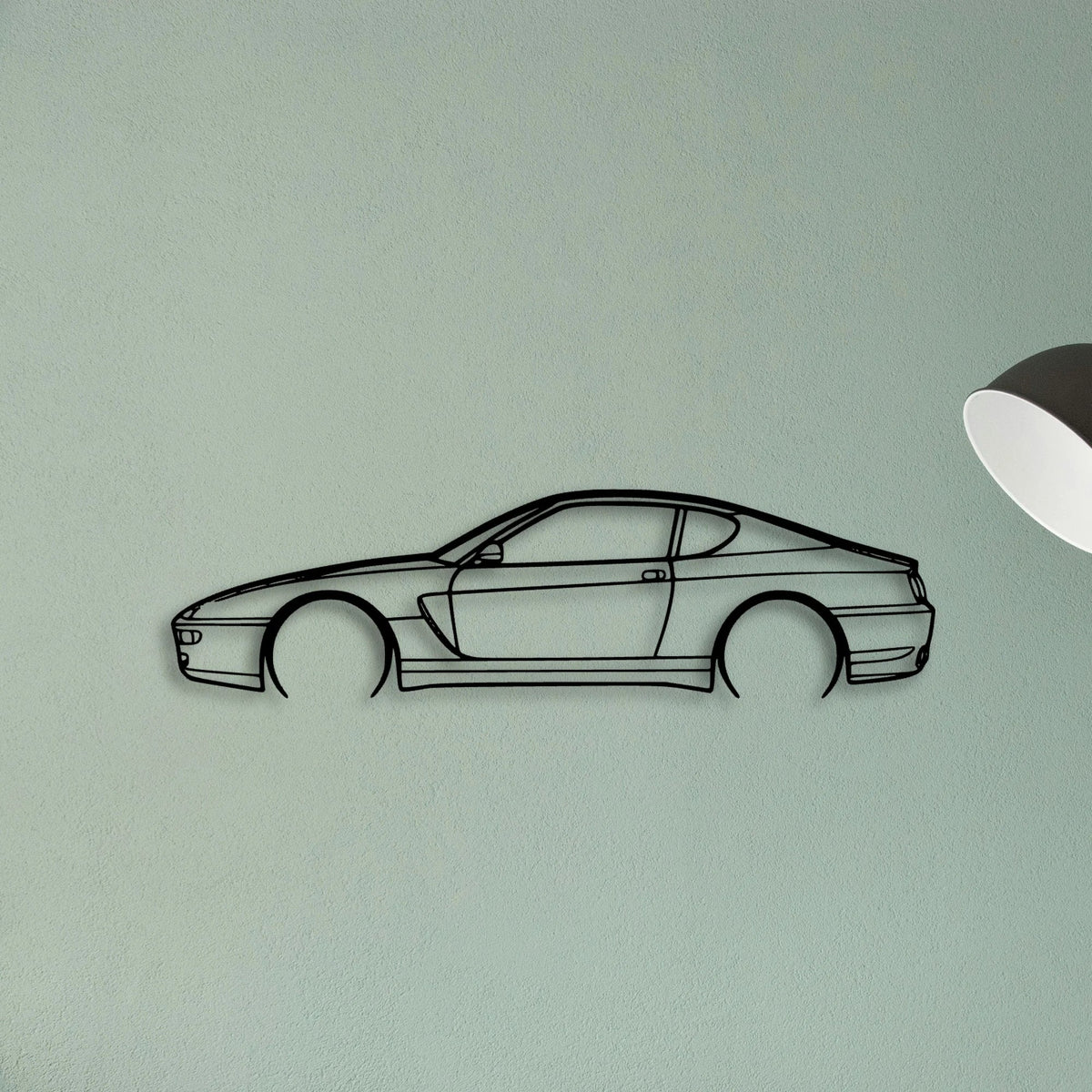 456 GT 1995 Classic Silhouette Metal Wall Art - Tinvibe