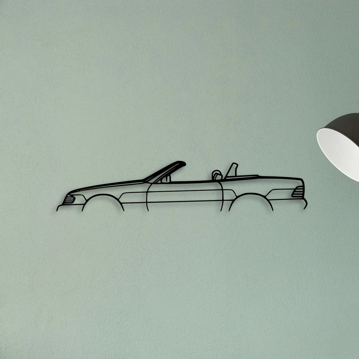 500 SL 1991 Classic Silhouette Metal Wall Art - Tinvibe