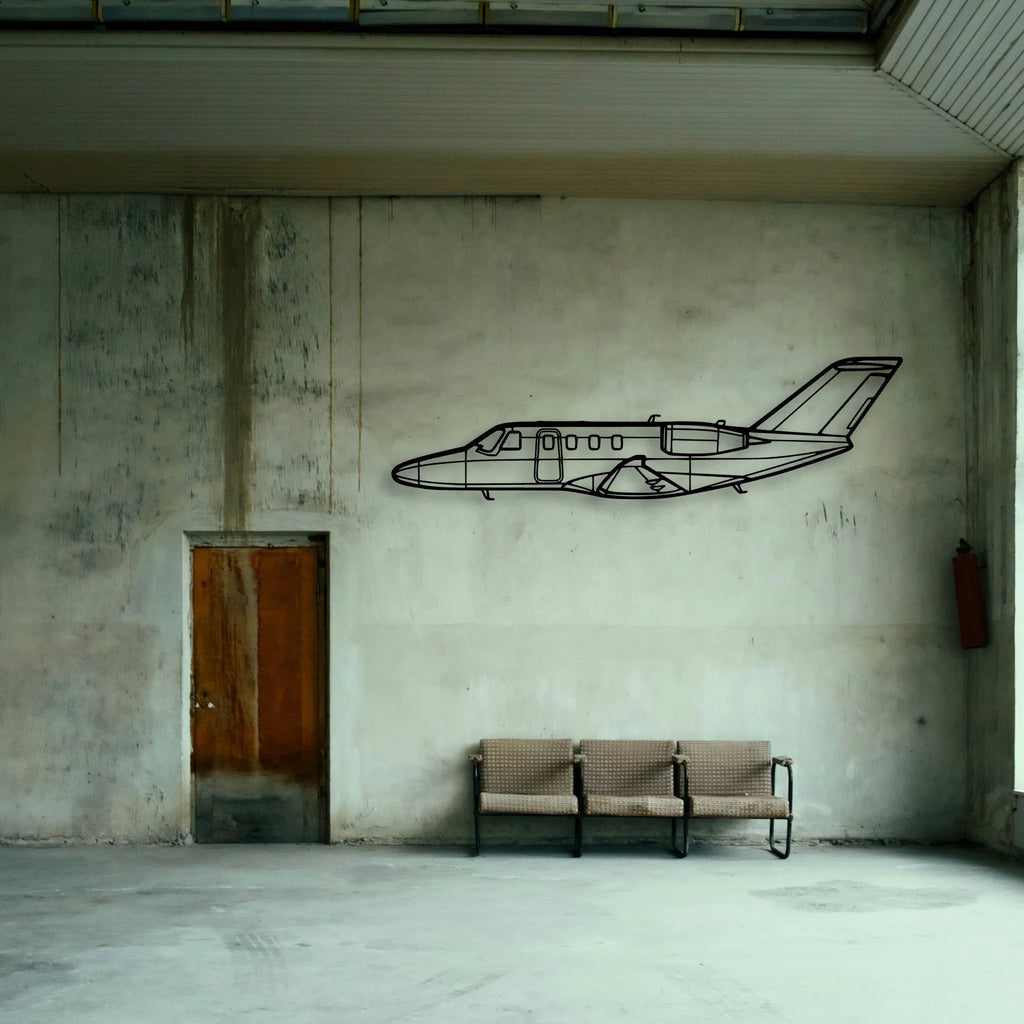 525B CJ3 Classic Aircraft Silhouette Metal Wall Art - Tinvibe