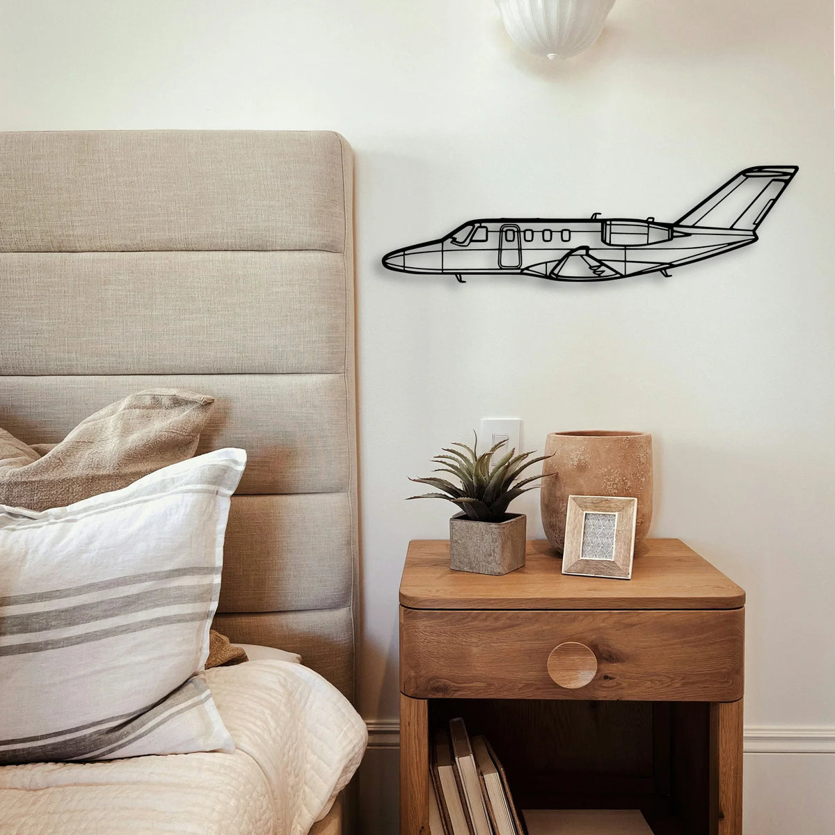 525B CJ3 Classic Aircraft Silhouette Metal Wall Art - Tinvibe