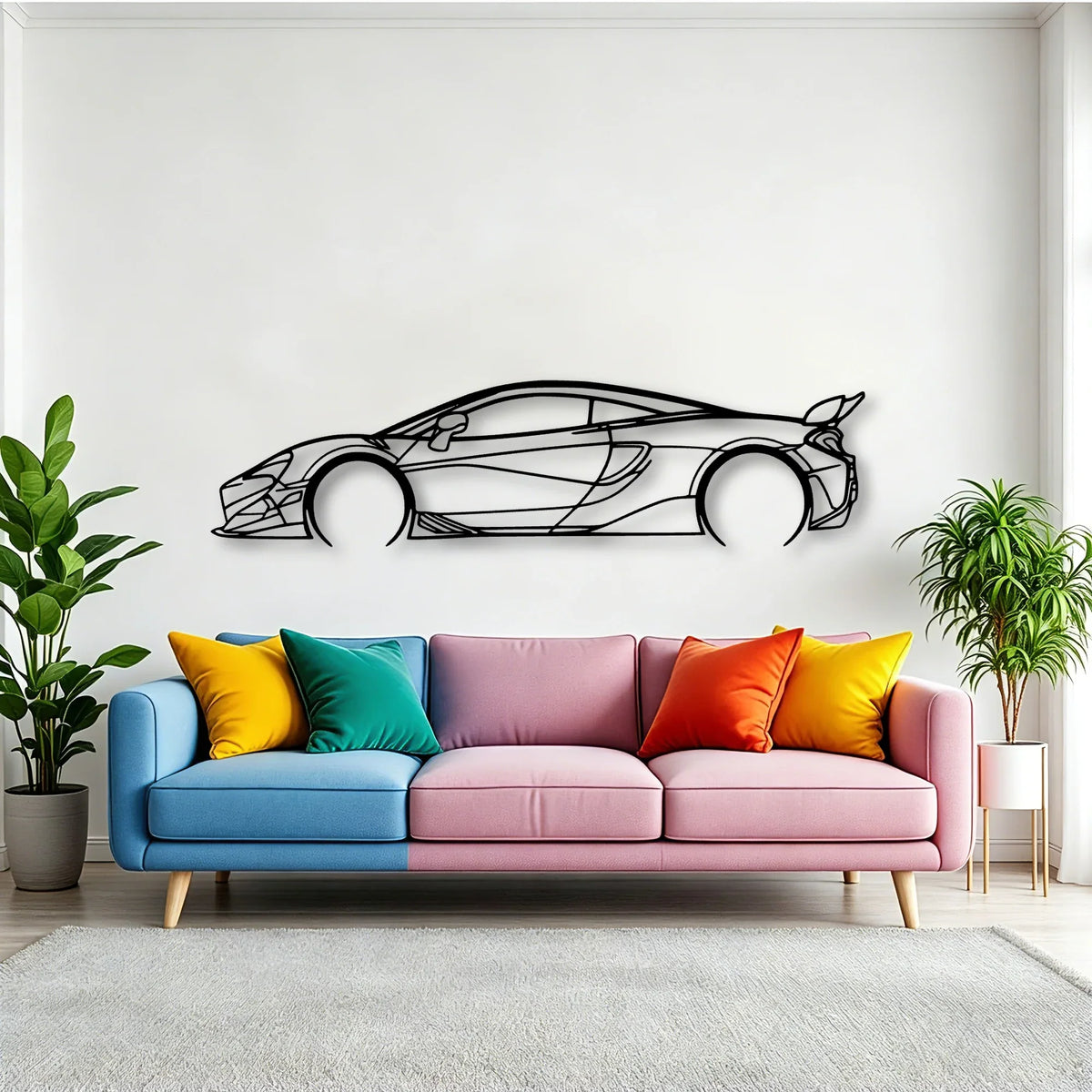 600LT 2019 Classic Silhouette Metal Wall Art - Tinvibe