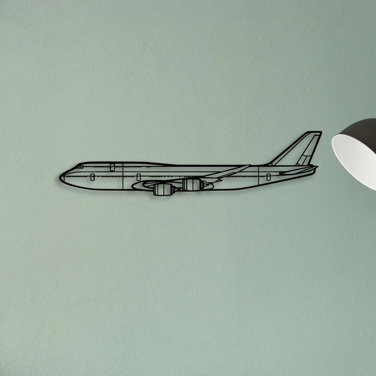 747 400F Classic Aircraft Silhouette Metal Wall Art - Tinvibe