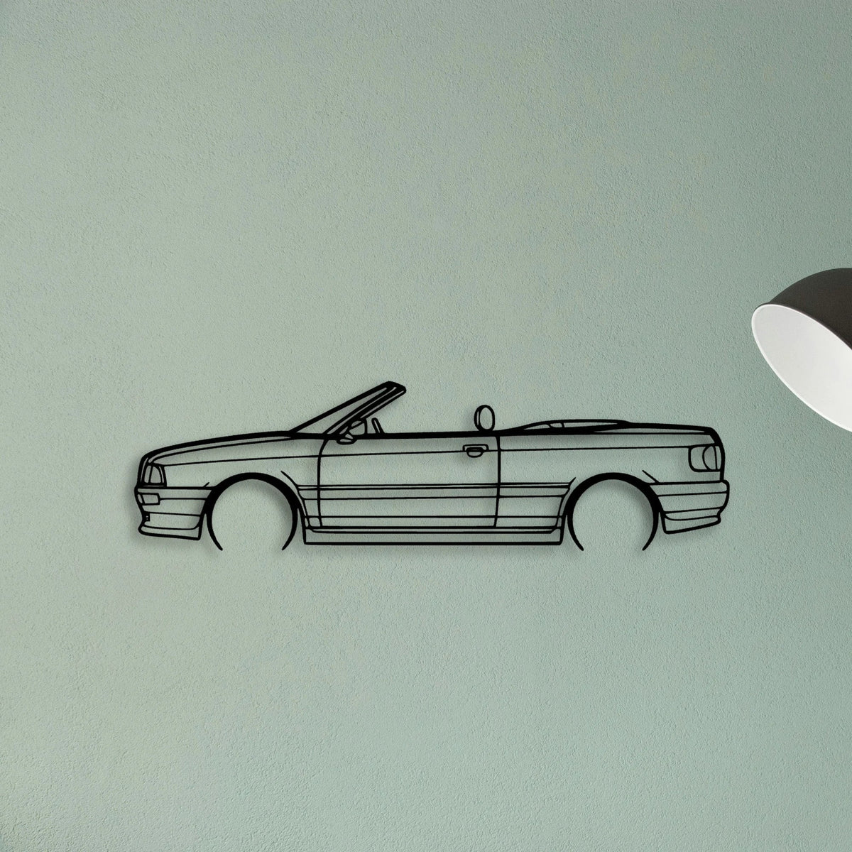 80 Convertible 1998 Classic Silhouette Metal Wall Art - Tinvibe