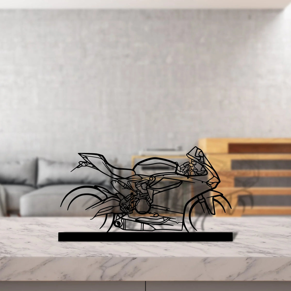 899-panigale Silhouette Metal Art Stand - Tinvibe