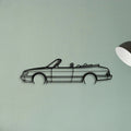 900 Convertible 1990 Classic Silhouette Metal Wall Art - Tinvibe