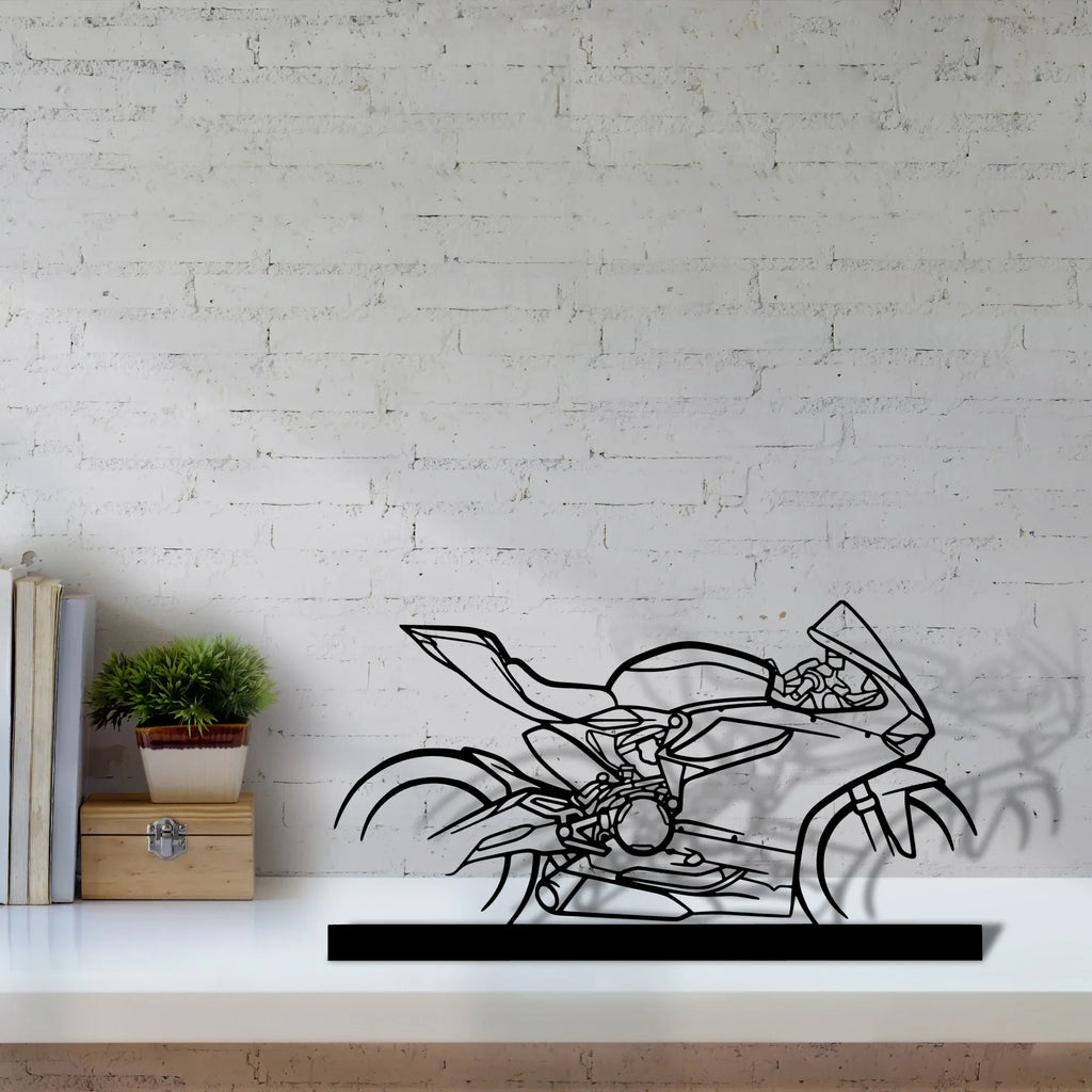 959-panigale-corse Silhouette Metal Art Stand - Tinvibe