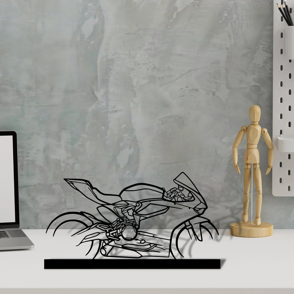 959-panigale-corse Silhouette Metal Art Stand - Tinvibe