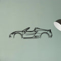 Alfa 4C Spider Classic Silhouette Metal Wall Art - Tinvibe