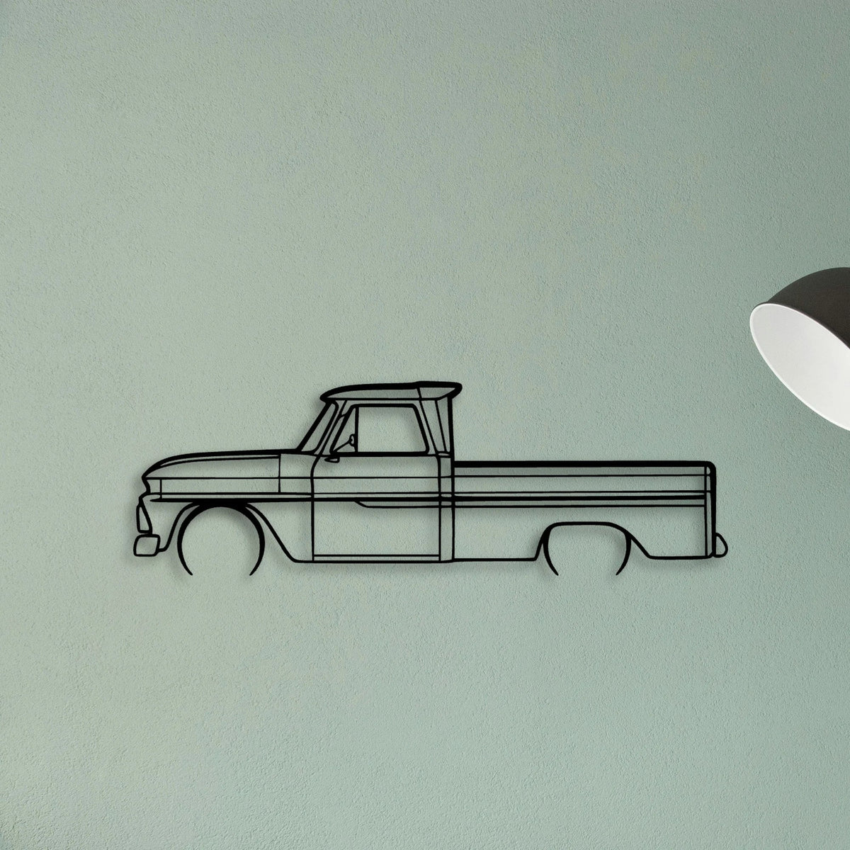 C10 1966 Classic Silhouette Metal Wall Art - Tinvibe