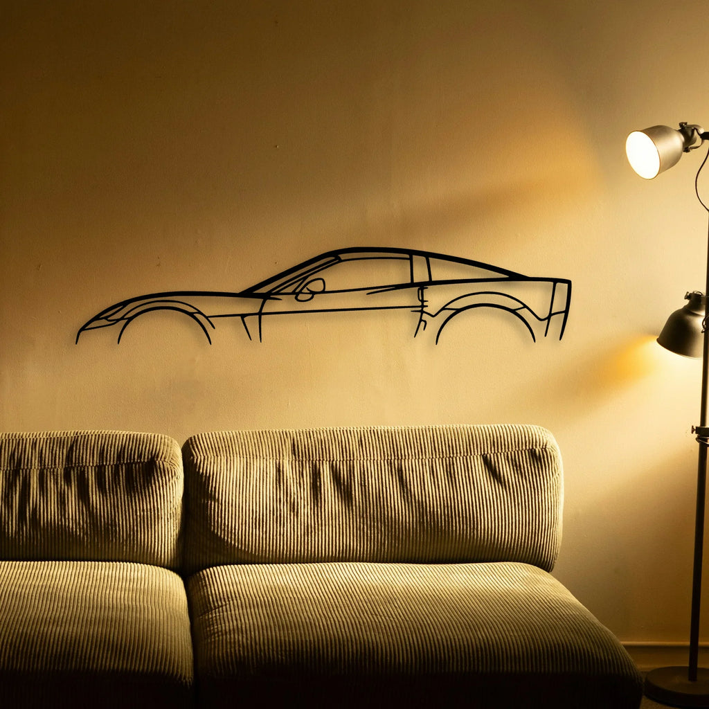 C6 Z06 2 Classic Silhouette Metal Wall Art - Tinvibe