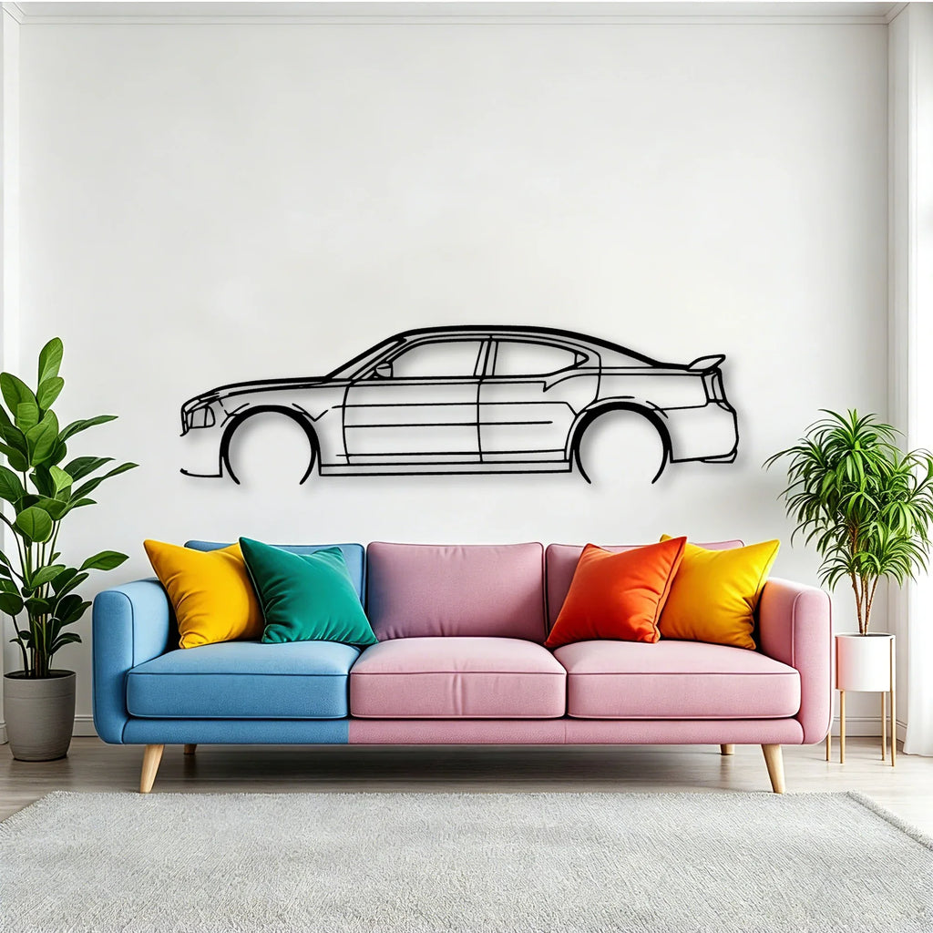 Charger SRT 2006 Classic Silhouette Metal Wall Art - Tinvibe