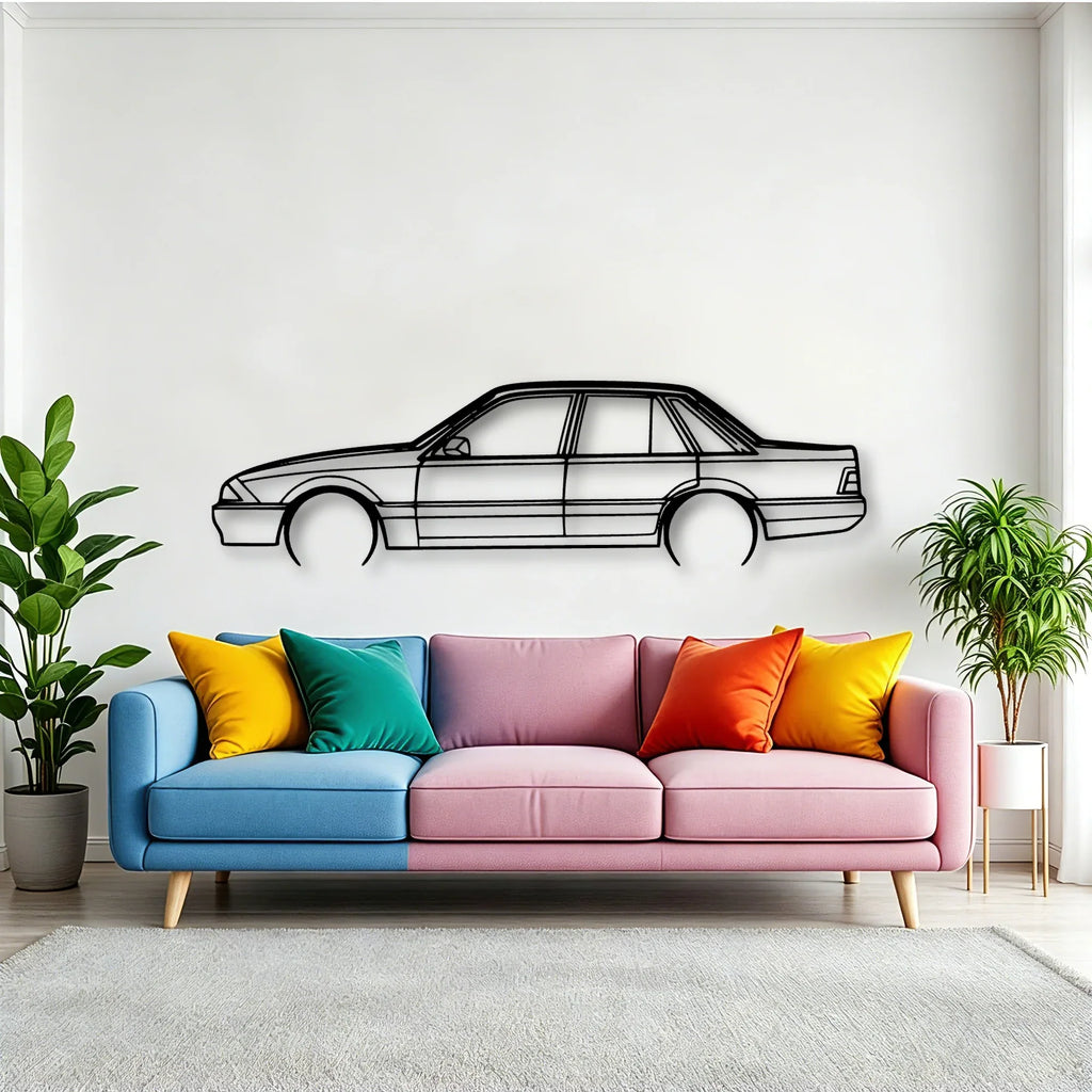 Commodore VL 1987 2 Classic Silhouette Metal Wall Art - Tinvibe