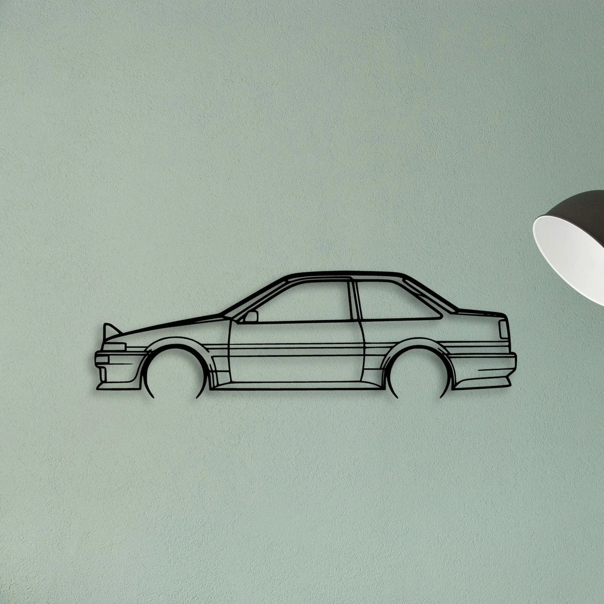 Corolla AE86 GT 1986 Classic Silhouette Metal Wall Art - Tinvibe