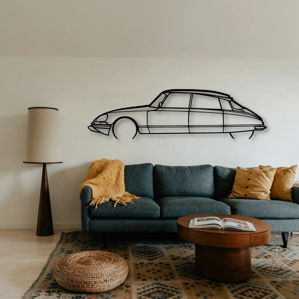 DS 23 1974 Classic Silhouette Metal Wall Art - Tinvibe