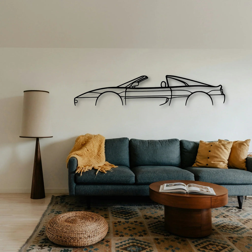 F355 GTS Classic Silhouette Metal Wall Art - Tinvibe