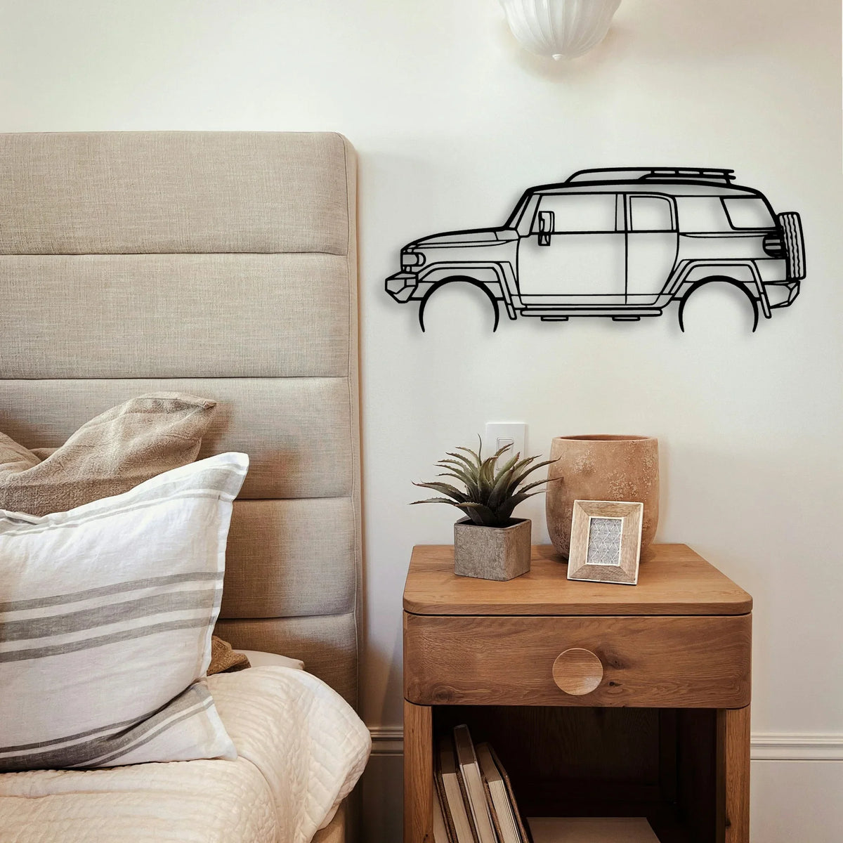FJ Cruiser 2008 Classic Silhouette Metal Wall Art - Tinvibe