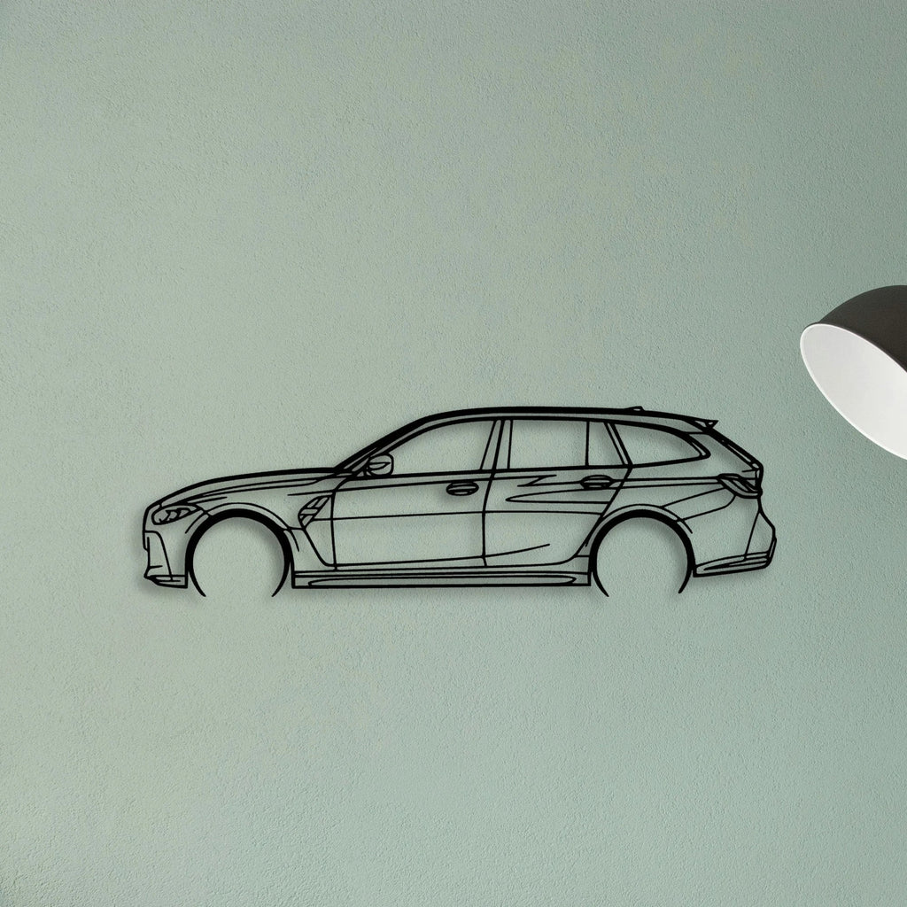G81 M3 Touring Classic Silhouette Metal Wall Art - Tinvibe