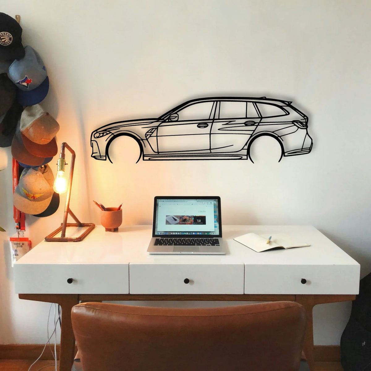 G81 M3 Touring Classic Silhouette Metal Wall Art - Tinvibe