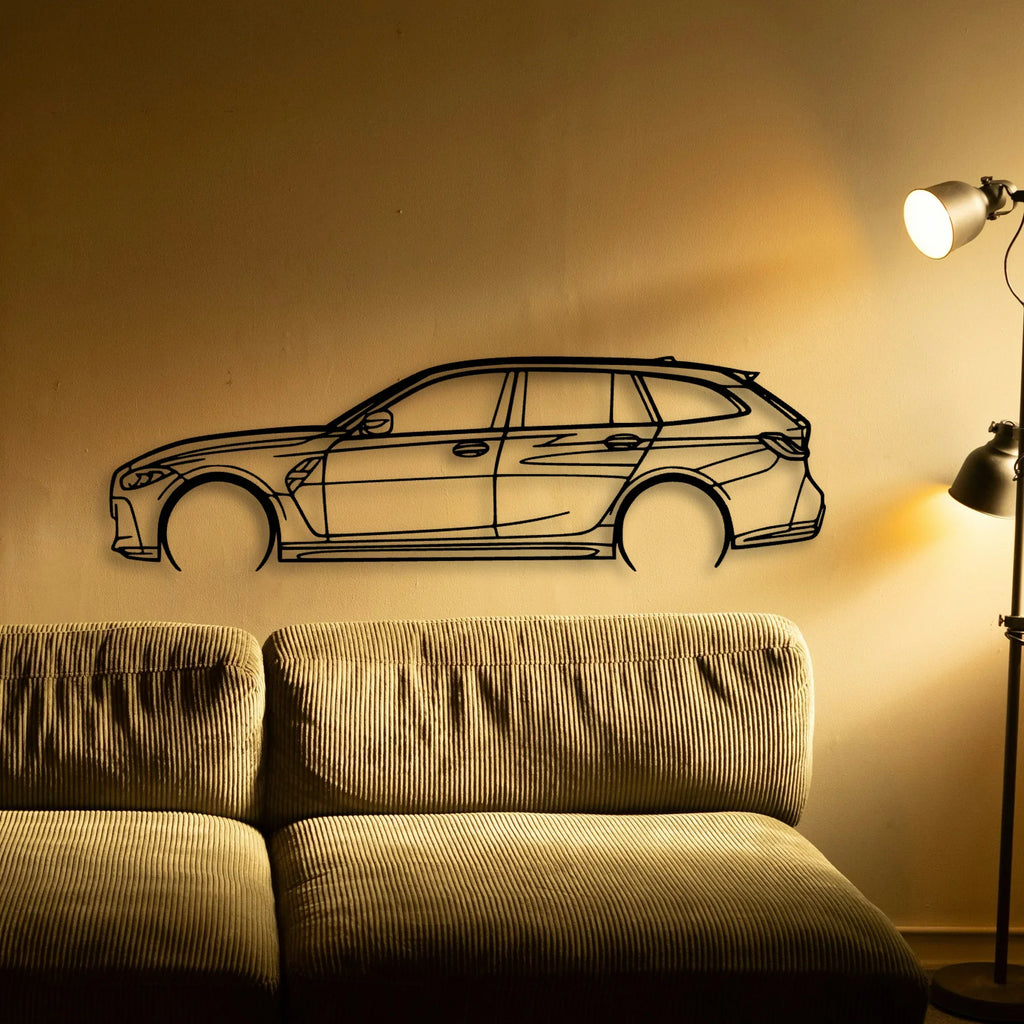 G81 M3 Touring Classic Silhouette Metal Wall Art - Tinvibe