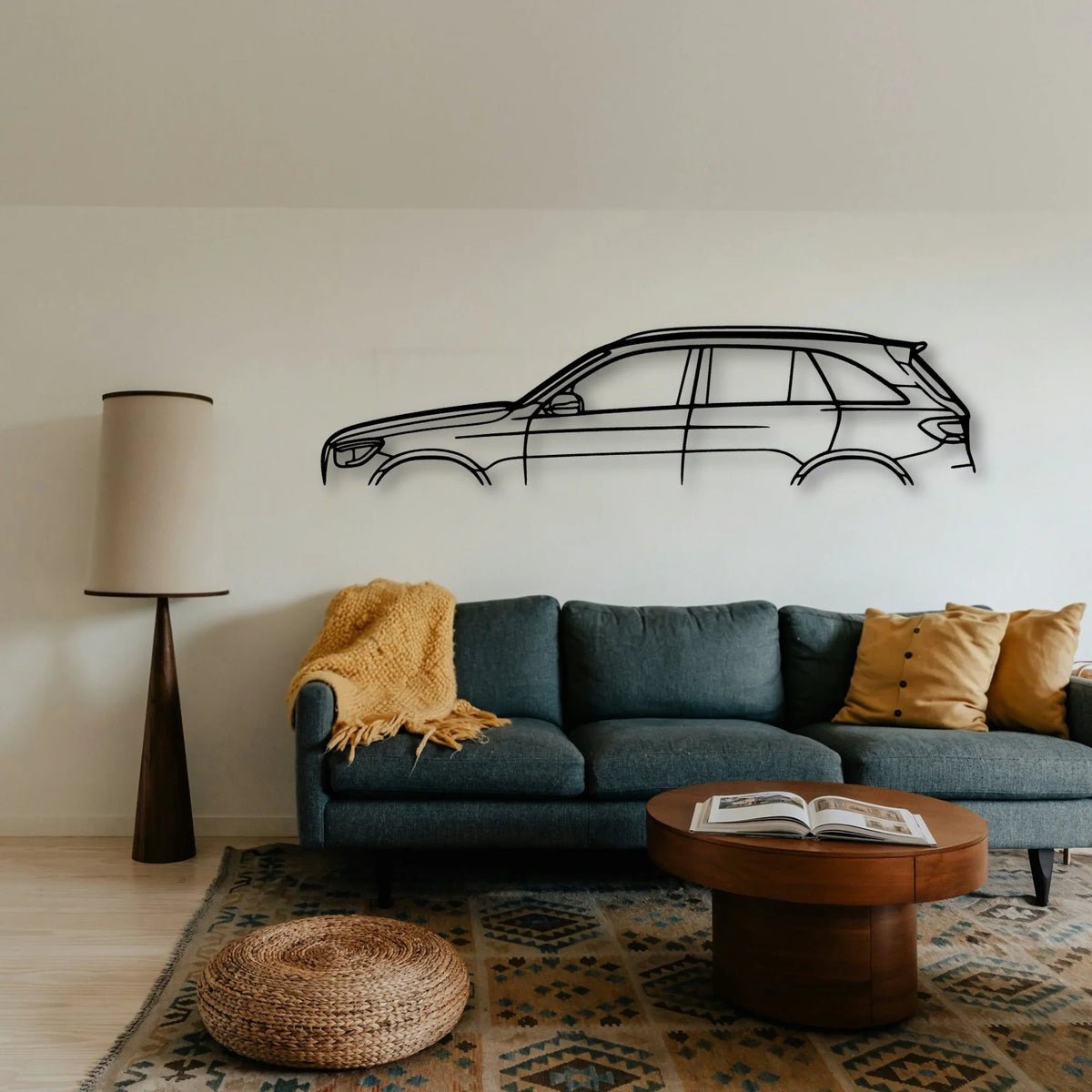GLC 63 AMG Classic Silhouette Metal Wall Art - Tinvibe