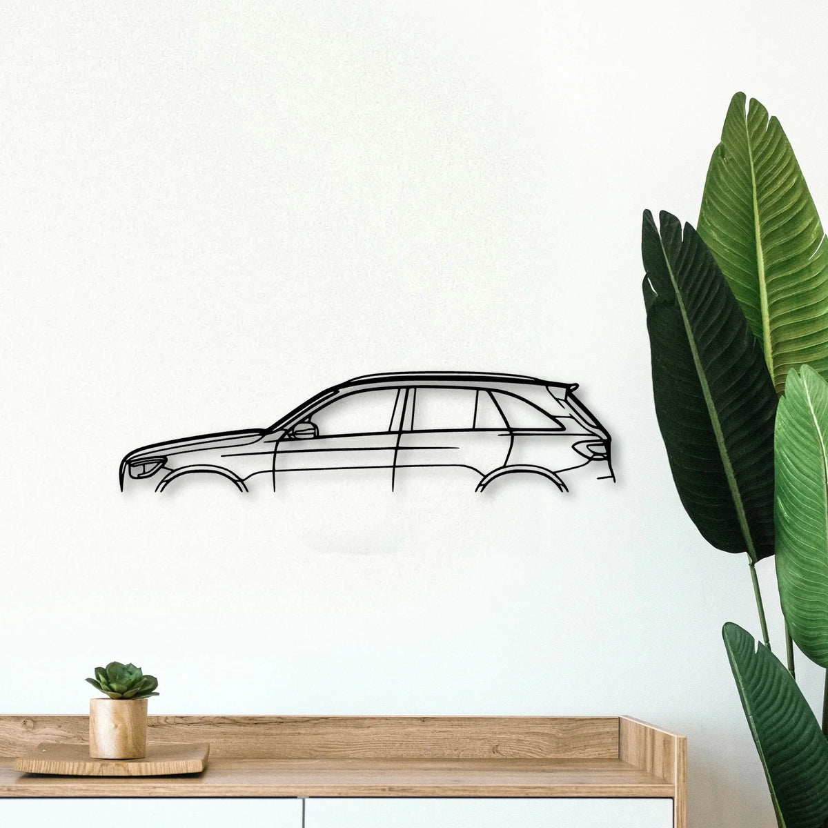 GLC 63 AMG Classic Silhouette Metal Wall Art - Tinvibe