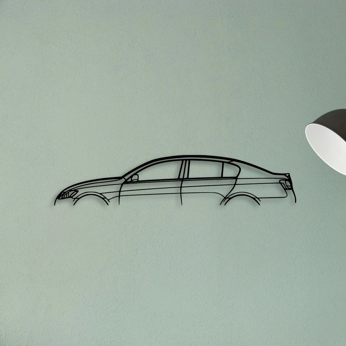 GS 450h 2008 Classic Silhouette Metal Wall Art - Tinvibe