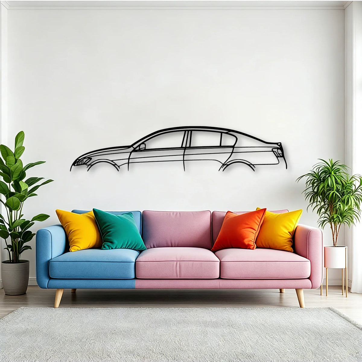 GS 450h 2008 Classic Silhouette Metal Wall Art - Tinvibe