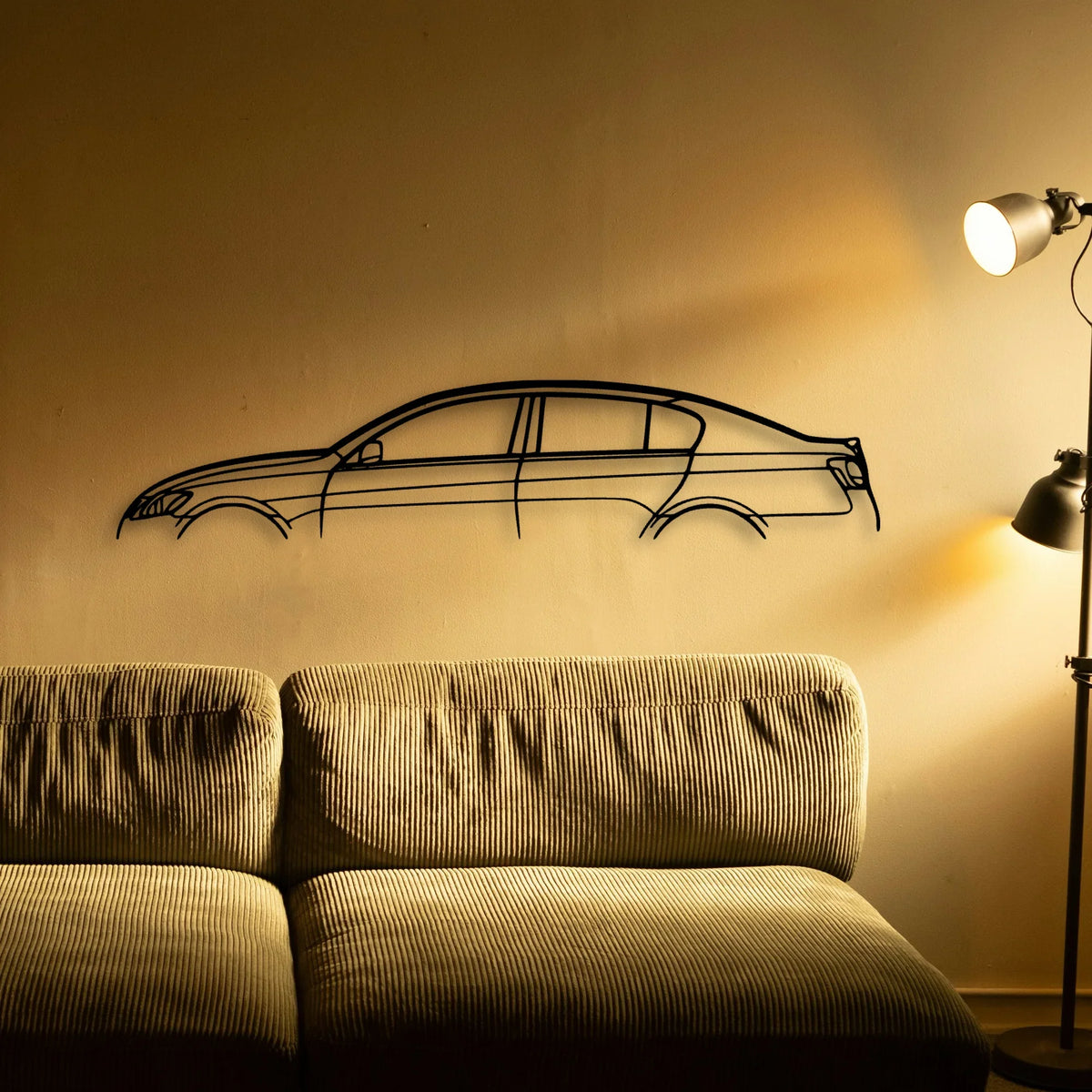 GS 450h 2008 Classic Silhouette Metal Wall Art - Tinvibe