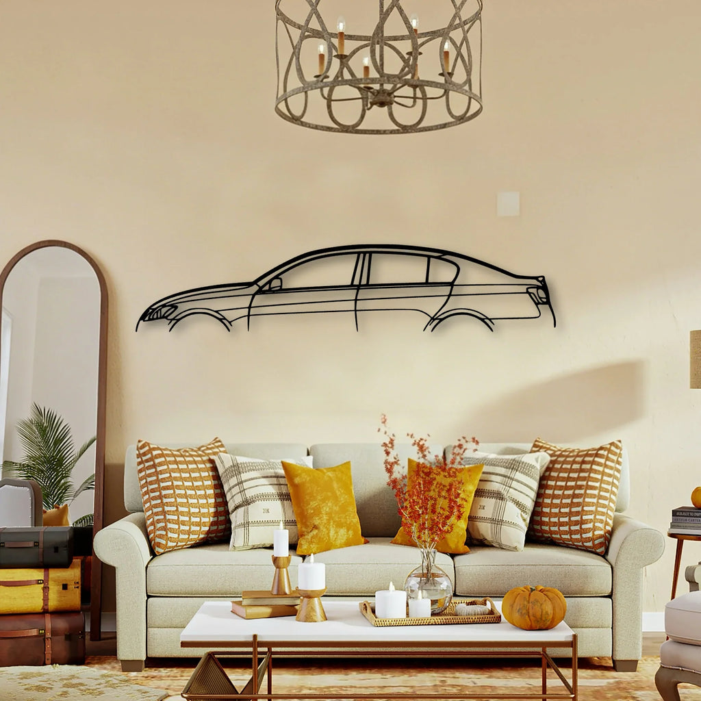 GS 450h 2008 Classic Silhouette Metal Wall Art - Tinvibe