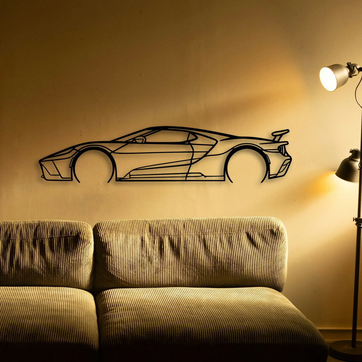 GT MK2 3 Classic Silhouette Metal Wall Art - Tinvibe