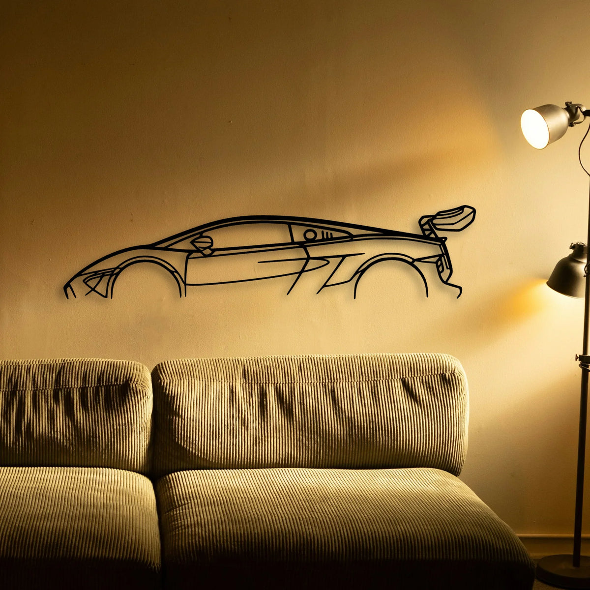 Gallardo Super Trofeo Classic Silhouette Metal Wall Art - Tinvibe