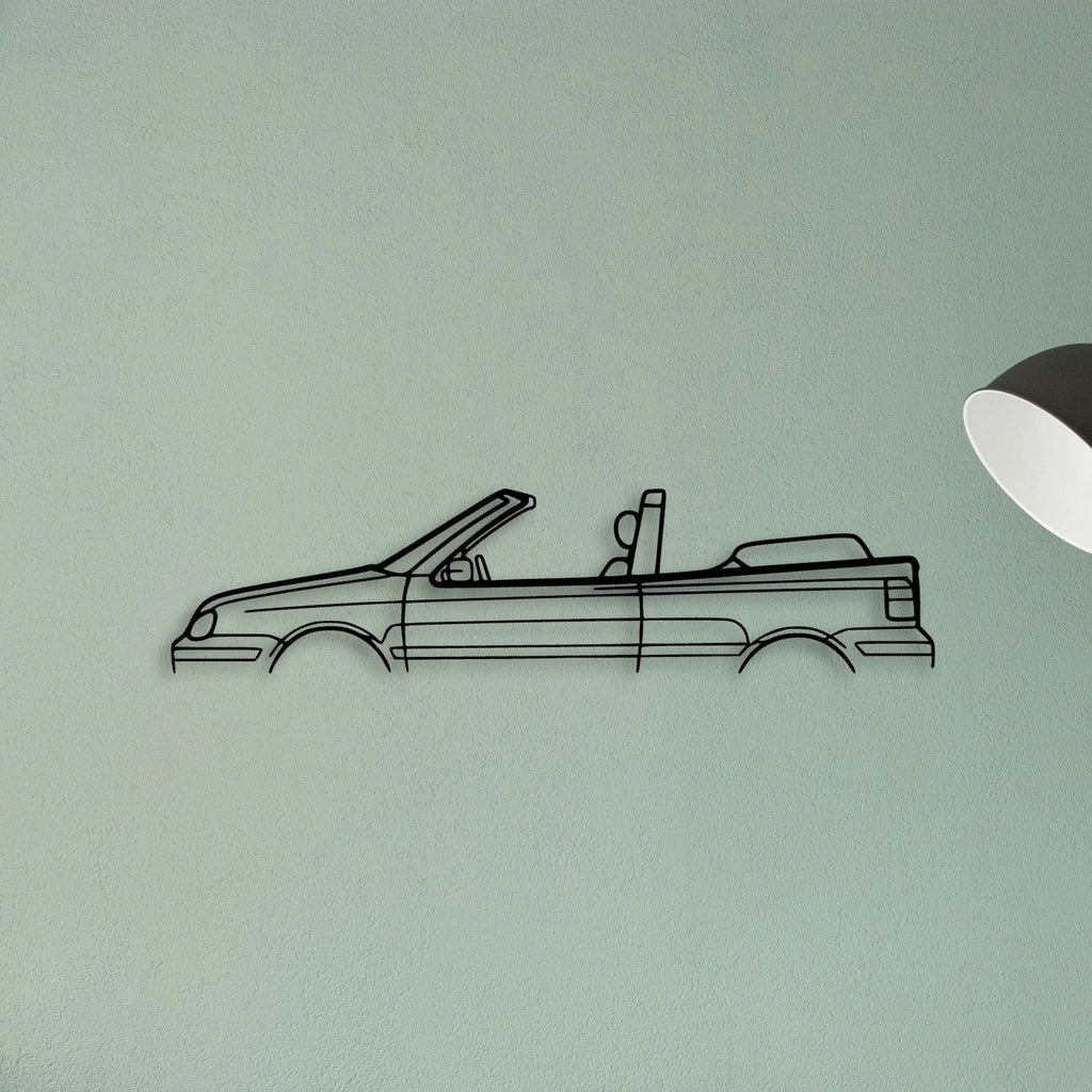 Golf MK4 Cabrio Classic Silhouette Metal Wall Art - Tinvibe