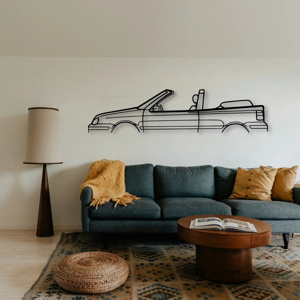Golf MK4 Cabrio Classic Silhouette Metal Wall Art - Tinvibe