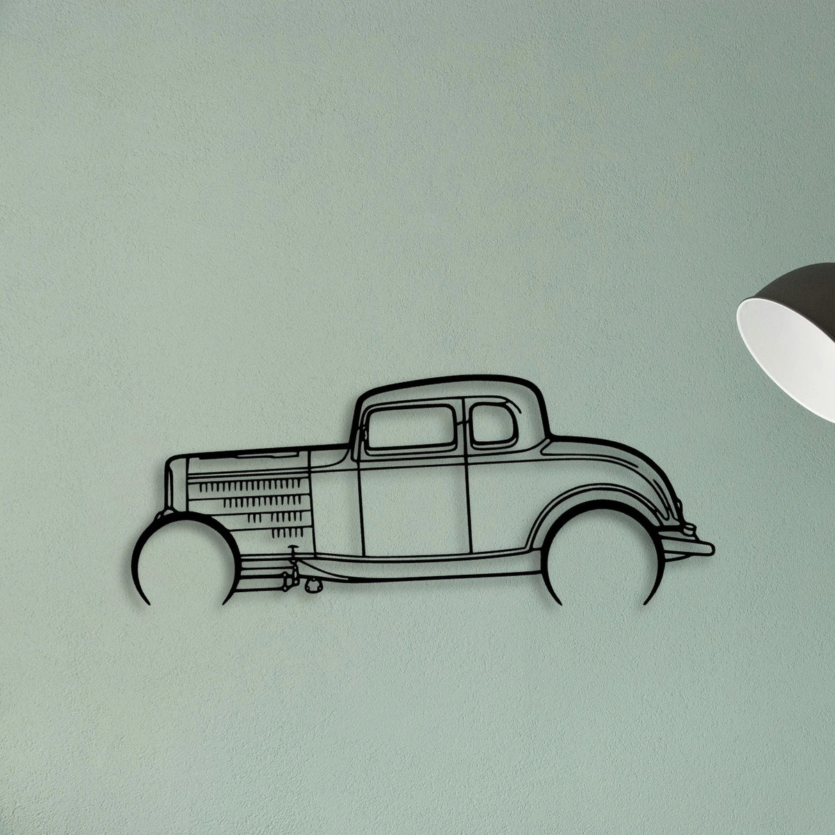 Highboy Coupe 1932 Classic Silhouette Metal Wall Art - Tinvibe