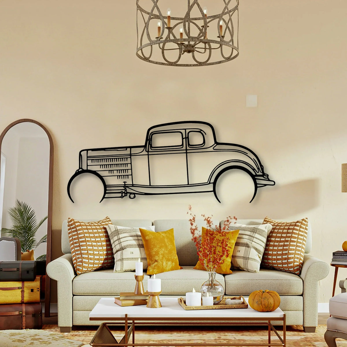 Highboy Coupe 1932 Classic Silhouette Metal Wall Art - Tinvibe