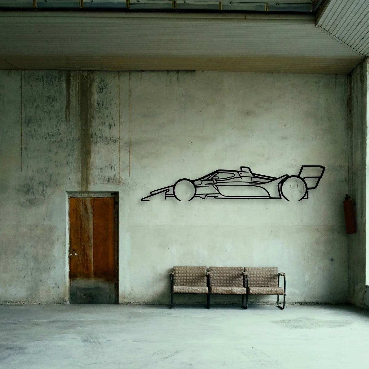 Indy CAR 2022 Classic Silhouette Metal Wall Art - Tinvibe