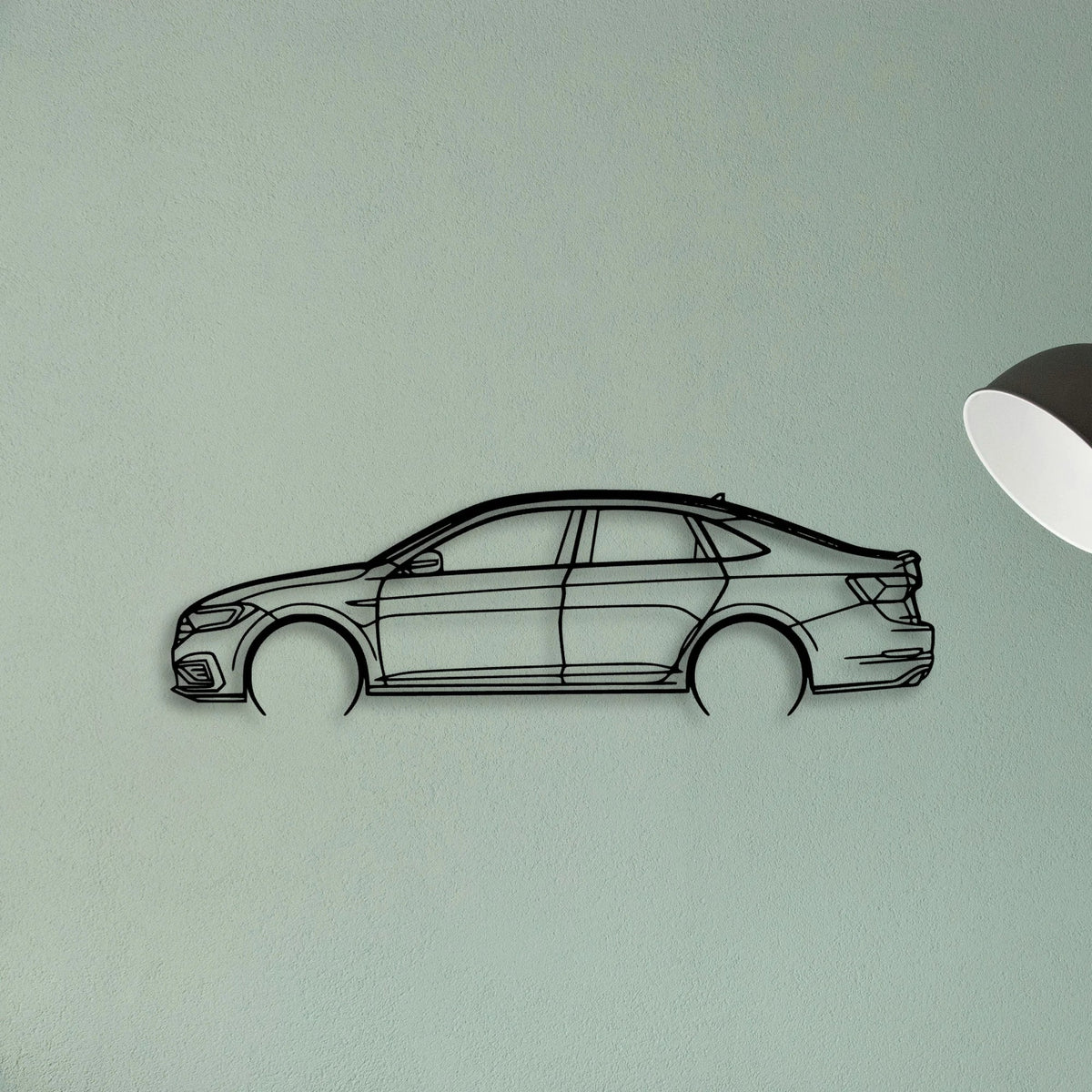 Jetta GLI 2020 Classic Silhouette Metal Wall Art - Tinvibe