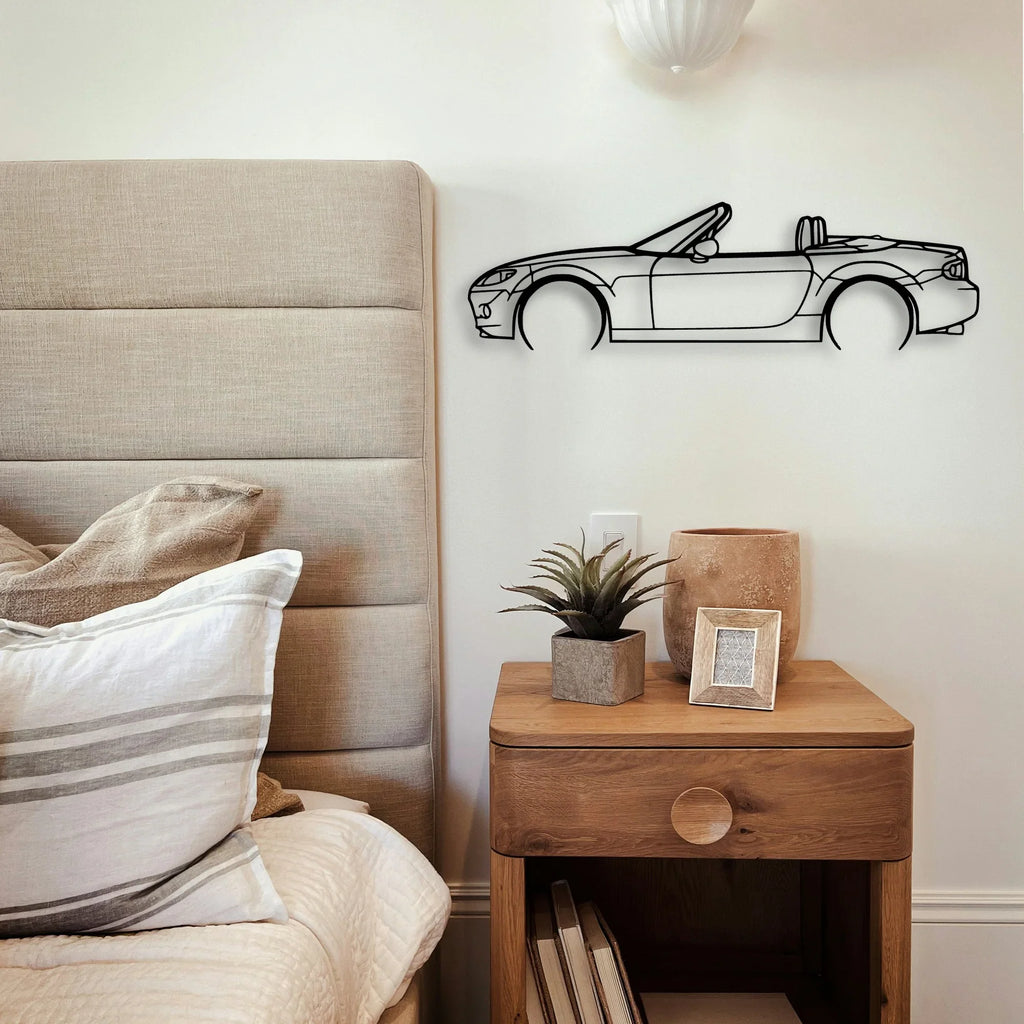 MX 5 2007 Cabrio Classic Silhouette Metal Wall Art - Tinvibe