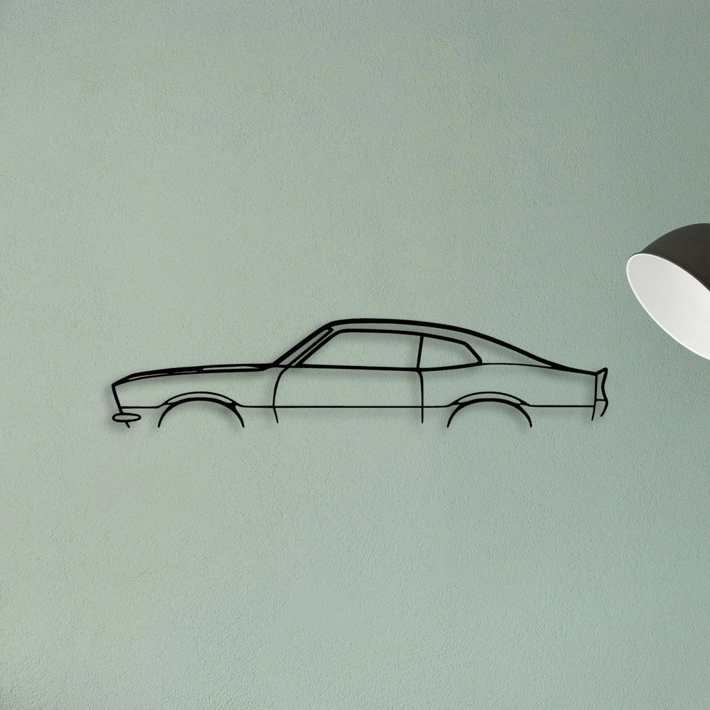 Maverick 1970 2 Classic Silhouette Metal Wall Art - Tinvibe