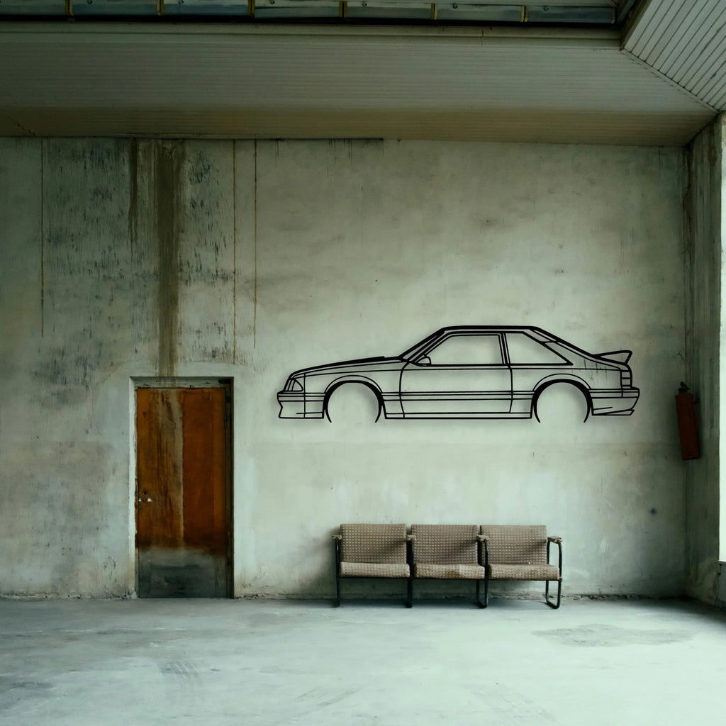 Mustang Cobra 1993 Classic Silhouette Metal Wall Art - Tinvibe