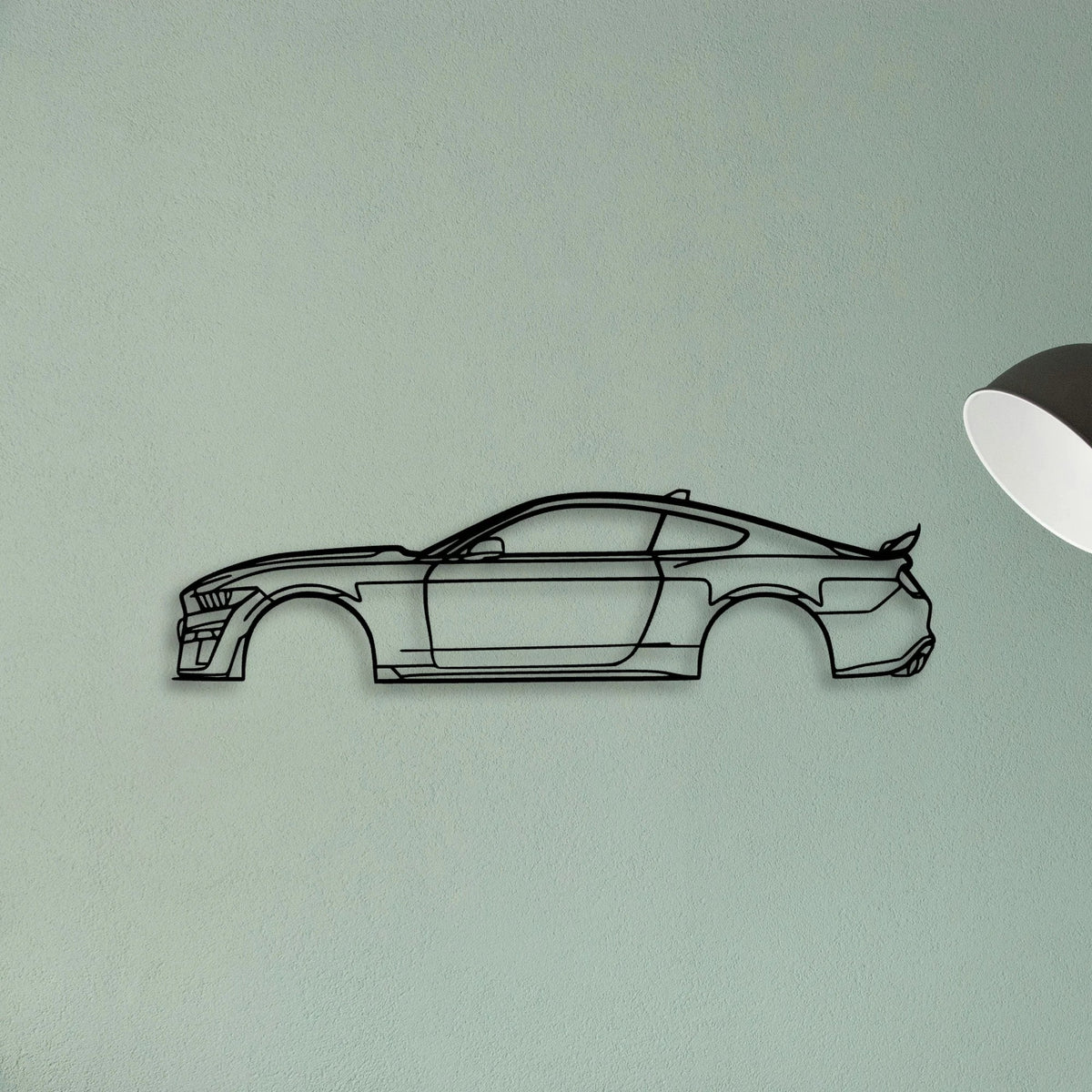 Mustang GT500 Classic Silhouette Metal Wall Art - Tinvibe