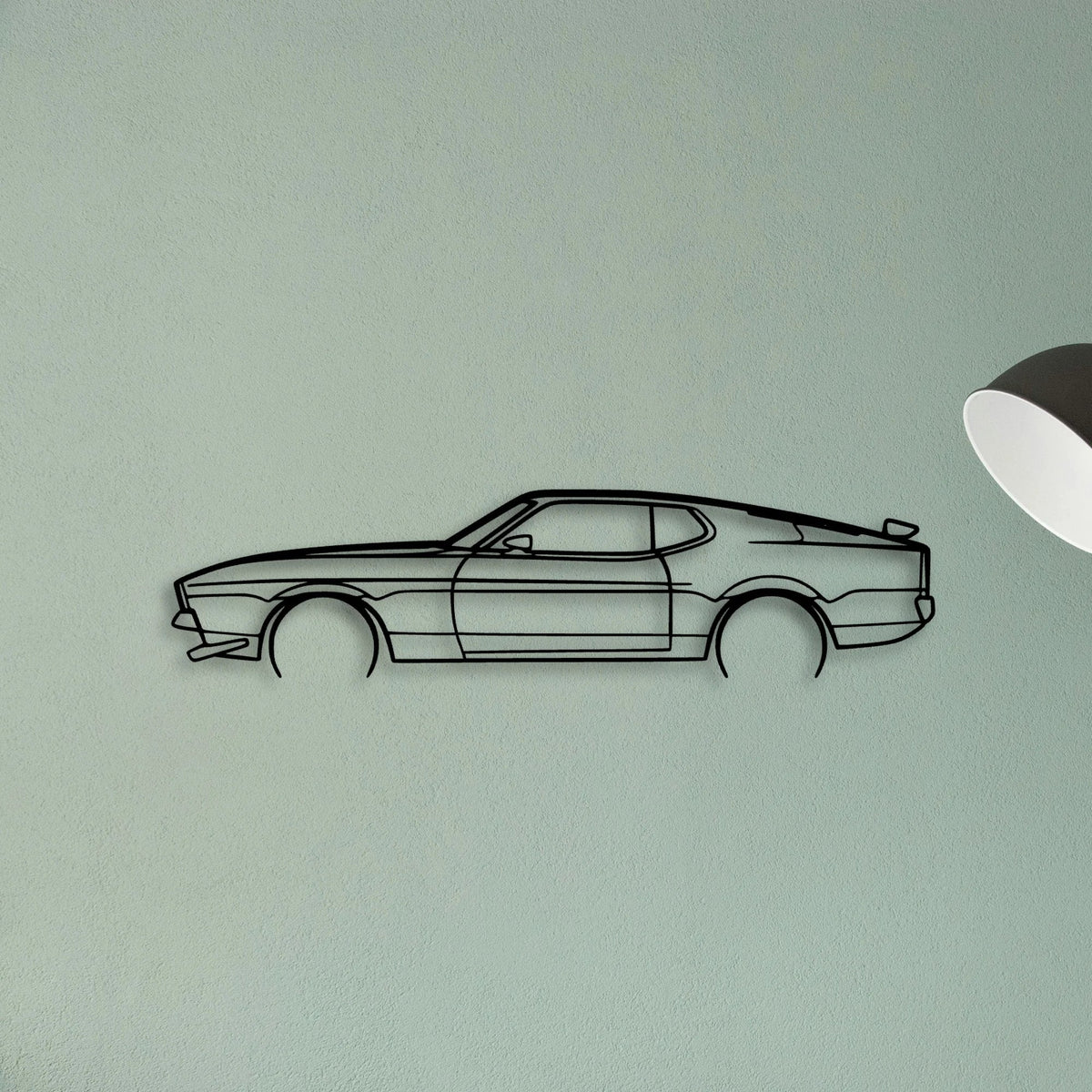 Mustang Mach 1 2 Classic Silhouette Metal Wall Art - Tinvibe
