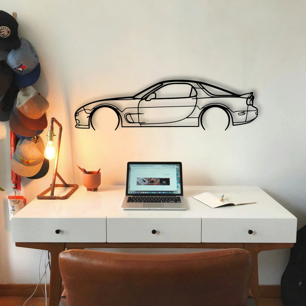 RX7 R1 2 Classic Silhouette Metal Wall Art - Tinvibe
