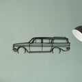 Rambler Wagon 1961 Classic Silhouette Metal Wall Art - Tinvibe