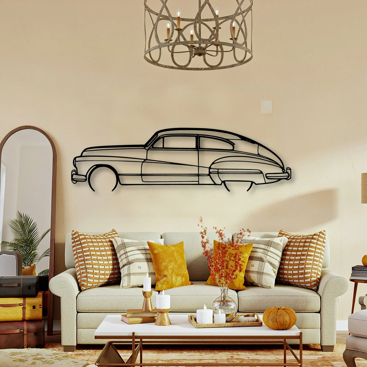 Roadmaster 1948 Classic Silhouette Metal Wall Art - Tinvibe