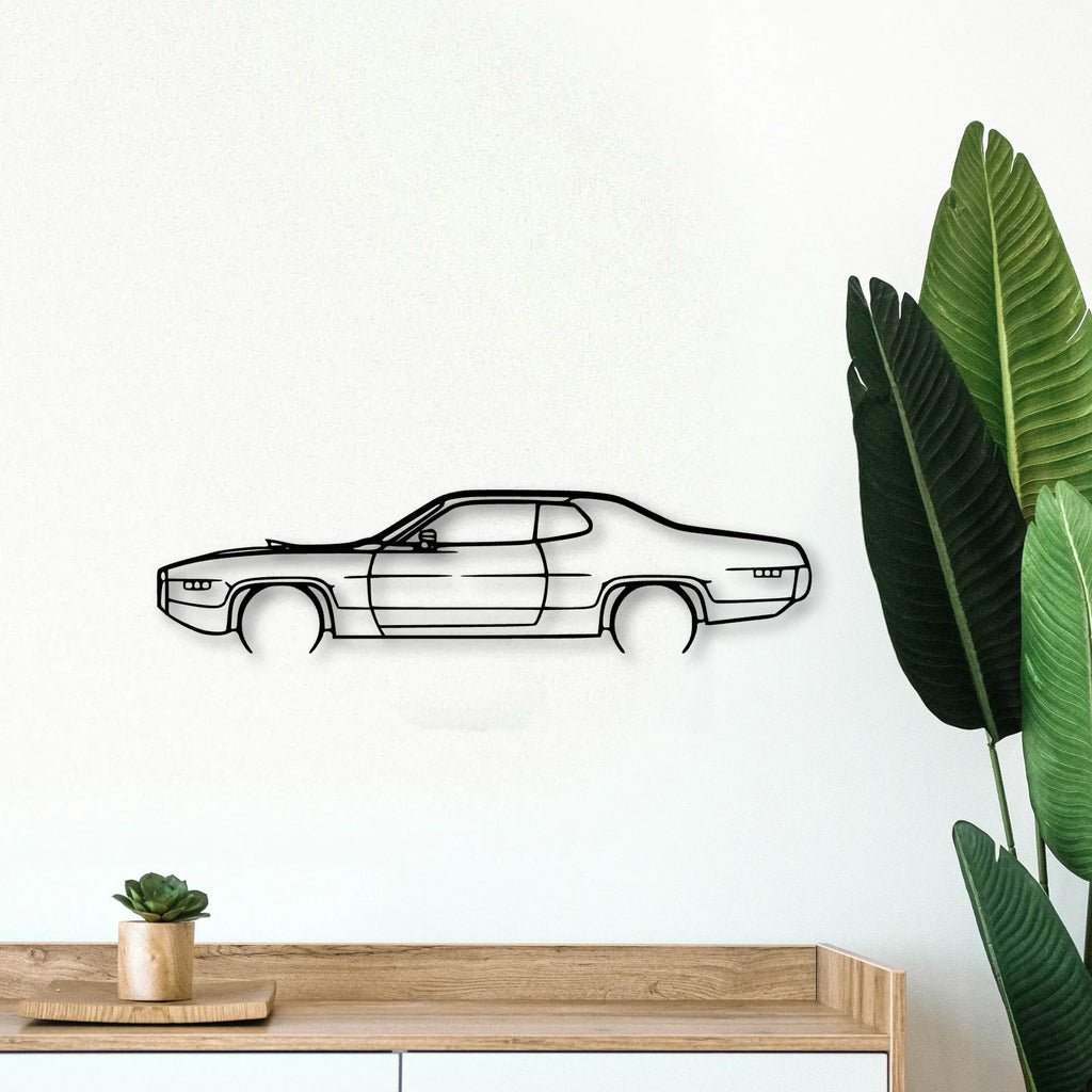 Roadrunner 1971 Classic Silhouette Metal Wall Art - Tinvibe